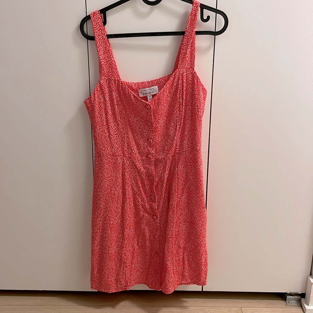 & other stories red floral dress